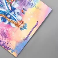 Пакет подарочный новогодний ламинированный, «Снегурочка и зайчик» , 26×12×32 см