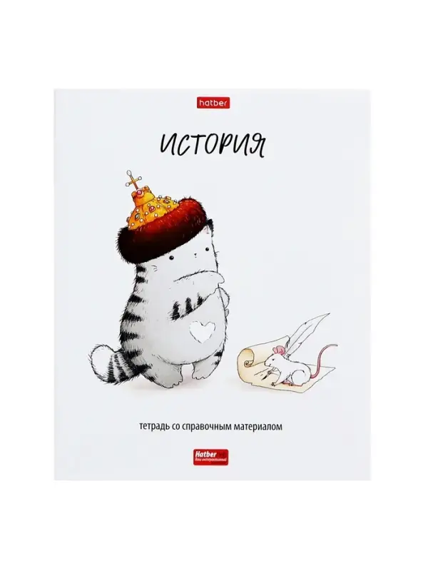 Предметная тетрадь по истории Hatber &laquo;Приключения кота Пирожка&raquo;, 48 листов, в клетку, со справочным материалом, обложка из мелованной бумаги