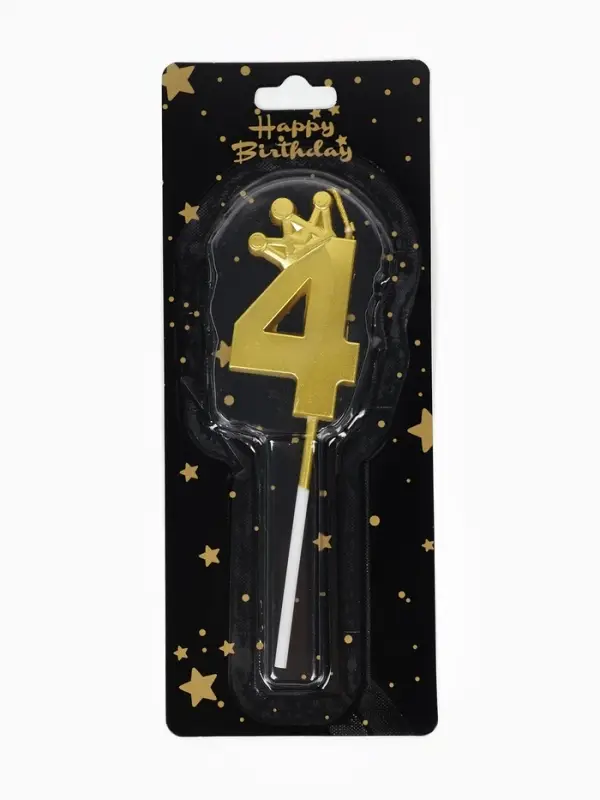 Свеча для торта "Корона" цифра 4