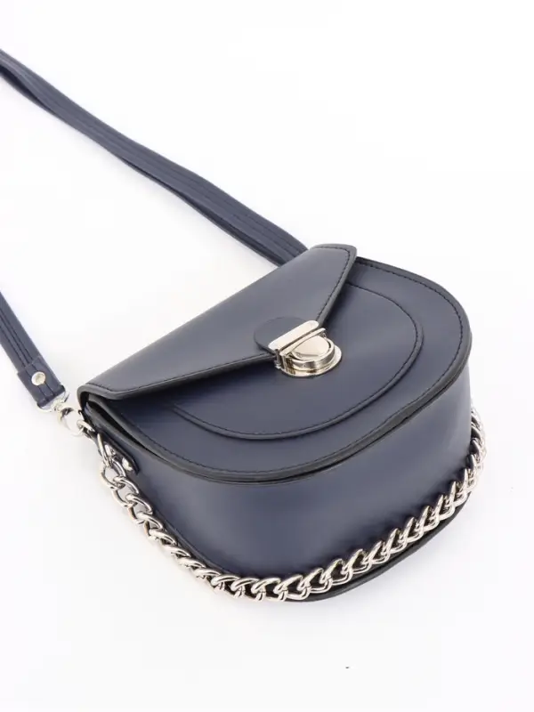 Сумка женская мессенджер TEXTURA на клапане, 17&times;10&times;18 см, синяя