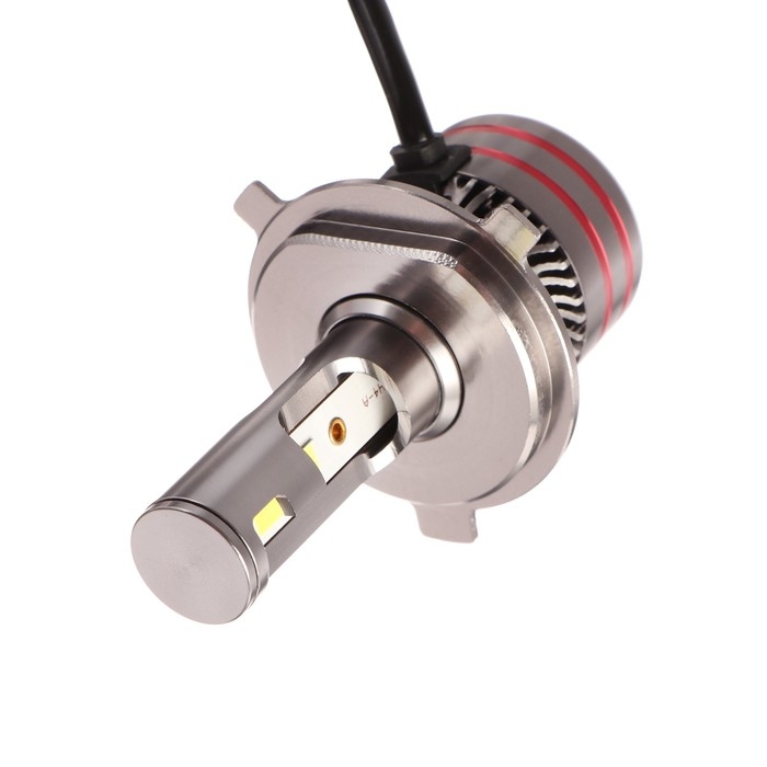 Автолампа светодиодная Н4, 12 В, 30 Вт,  2160 Лм, провод 20 см, свет белый, 2 шт Автолампа светодиодная Н4, 12 В, 30 Вт,  2160 Лм, провод 20 см, свет белый, 2 шт