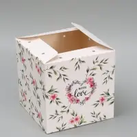 Коробка с лентами With love, 19 &times; 19 &times; 19 см
