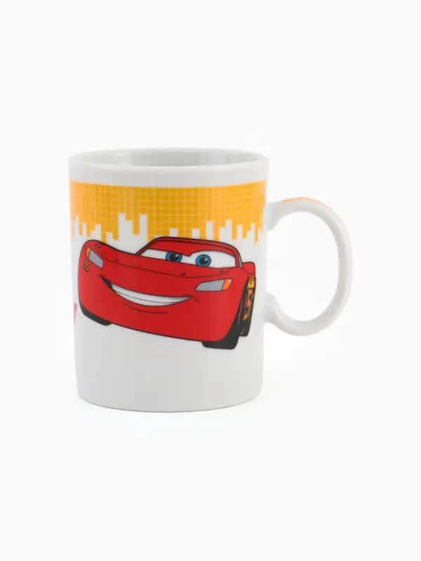 Набор посуды керамической детской, 3 предмета: кружка 200 мл, тарелка 19 см, салатник 250 мл, Тачки