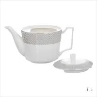 Чайный сервиз WY Eternal, 20 предметов, чайник 1 л, 6 кружек 250 мл, 6 блюдец, 6 тарелок пирожковых, фарфор