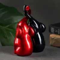 Набор фигурок &laquo;Пара слонов&raquo;, 2 шт., чёрный, бордовый, 15&times;11&times;6.5 см