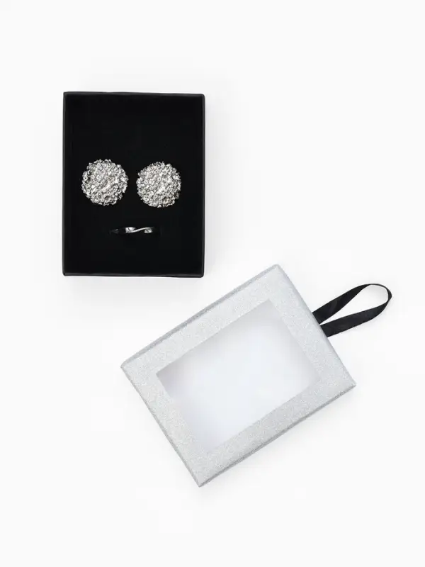 Набор подарочных коробочек 6 шт. под набор &laquo;Селебрити&raquo;, 7&times;9 см, серебристый, чёрный