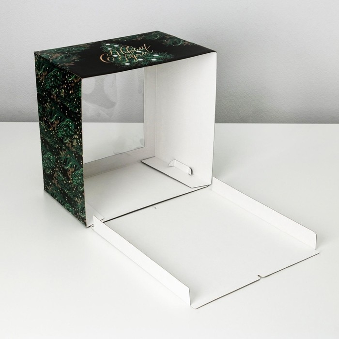 Коробка для торта «С новым годом!», 30 х 30 х 19 см Коробка для торта «С новым годом!», 30 х 30 х 19 см