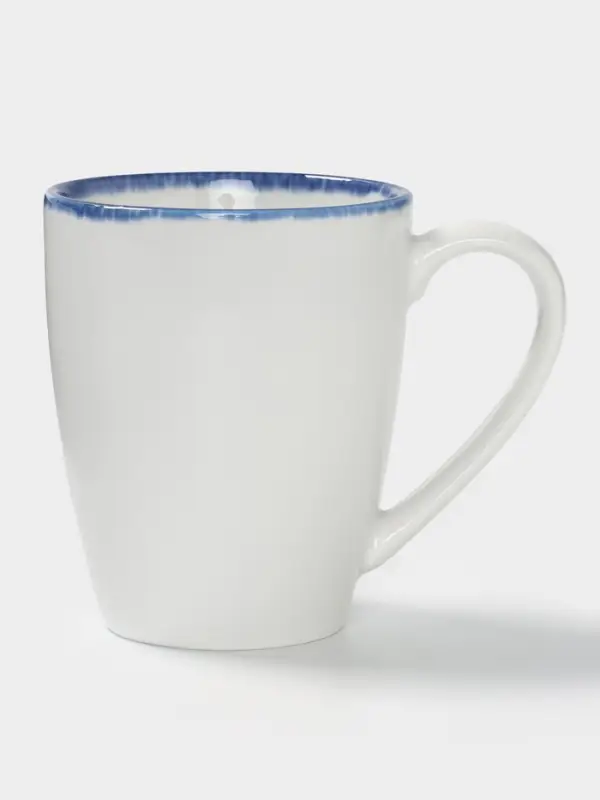 Кружка Magistro Blue Lagoon, 350 мл, фарфор, белая