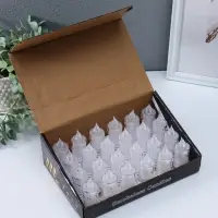 Светодиодная свеча LED - ночник RISALUX &laquo;С подтёками&raquo;, 3&times;LR41, прозрачный, 3.5&times;3.5&times;7.2 см