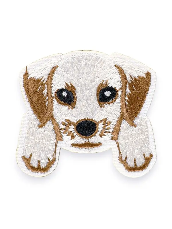 Термоаппликация «Собака с лапками», 4.8×4.3 см, бежевая Термоаппликация «Собака с лапками», 4.8×4.3 см, бежевая