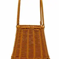 Корзина пластик 25 х 18 х 15 см, ручка14 см металл карскас коричневый