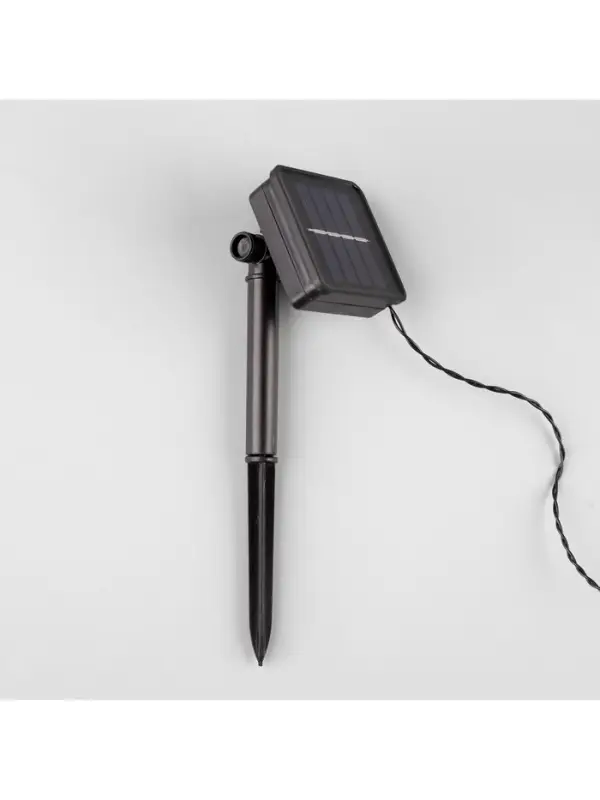 Гирлянда &laquo;Нить&raquo;, 4.5 м, уличная, с насадками &laquo;Стрекоза&raquo;, IP44, 30 LED, 2 режима, солнечная батарея, тёмная нить, свечение зелёное/аквамарин/жёлтое