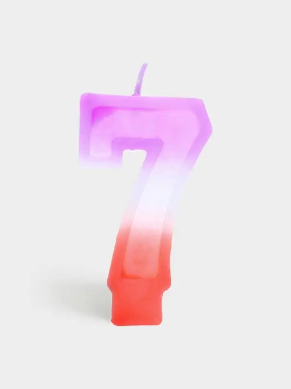 Свеча цифра для торта &laquo;7&raquo;, 8&times;3.75&times;1 см