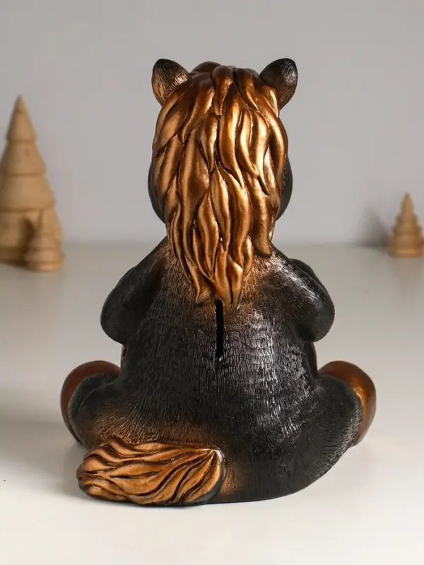 Копилка "Конь с подковой" 23 см, бронзовый