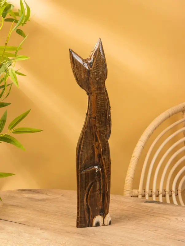 Сувенир «Кошка», 60×14×6 см, дерево, коричневый, МИКС Сувенир «Кошка», 60×14×6 см, дерево, коричневый, МИКС