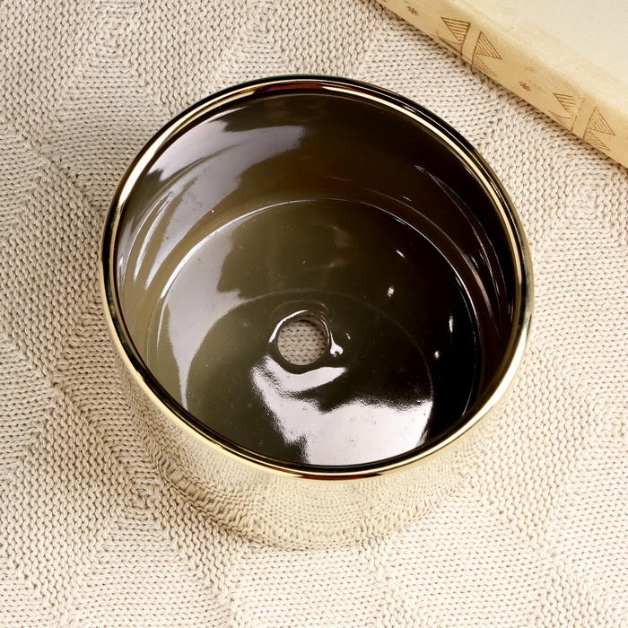 Кашпо  Кашпо "Лайт" золотое, 14х14х12см