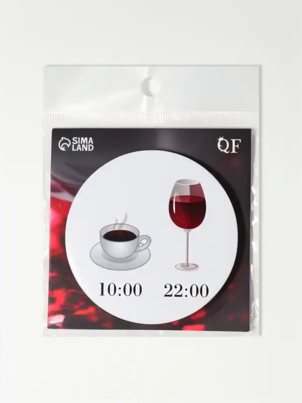 Зеркало карманное WINE NOT, d=7.5 см, рисунок МИКС