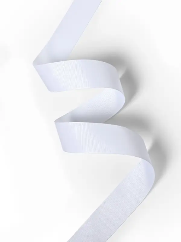 Лента репсовая, 38 мм, 23&plusmn;1 м, белая №01