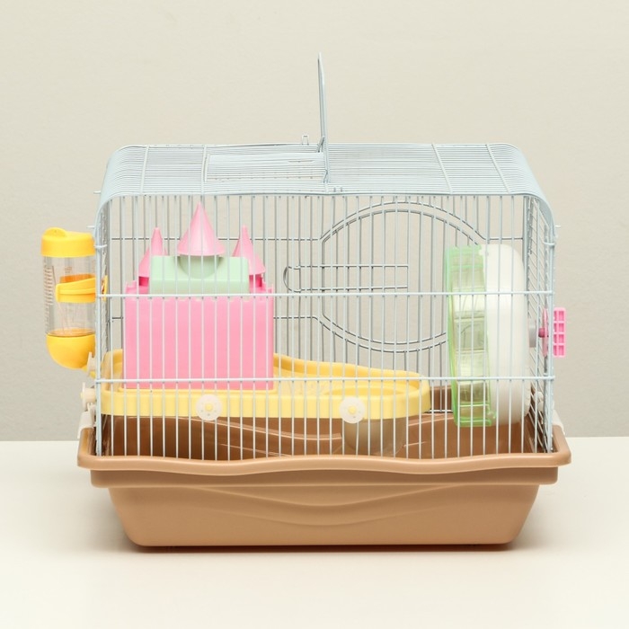 Клетка для грызунов Клетка для грызунов "Пижон", укомплектованная с замком, 37 х 27 х 30 см, коричневая