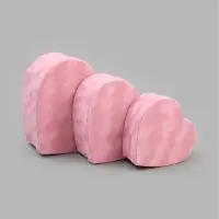 Набор коробок 3 в 1 сердце, Розовый  30,5 х 27,5 х 12 - 22 х 21 х 8,5 см