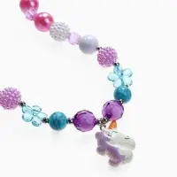 Набор детских украшений &laquo;Выбражулька. Единорог в цветах&raquo;, 2 предмета: бусы 45 см, браслет, d=5 см, фиолетовый