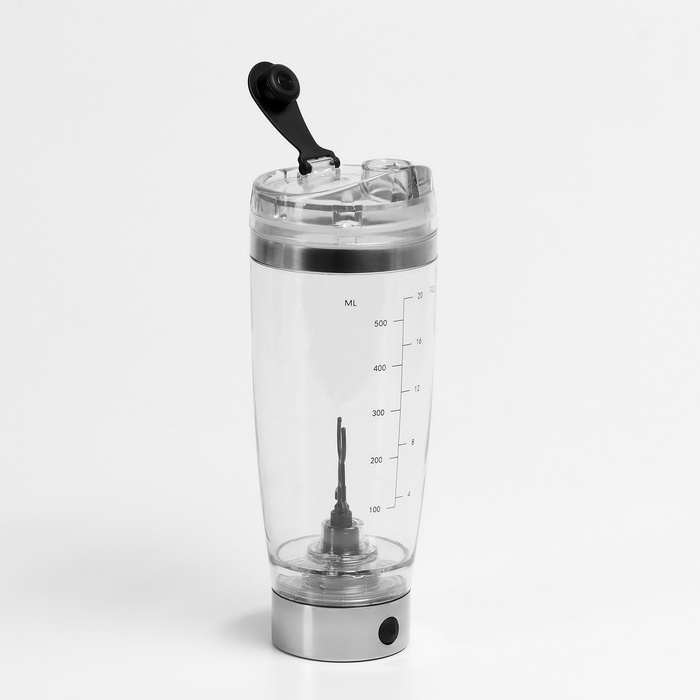 Шейкер спортивный для коктейлей и протеина, электрический, 600 мл, 23 х 8.5 х 6 см, 800 мАч 107894 Шейкер спортивный для коктейлей и протеина, электрический, 600 мл, 23 х 8.5 х 6 см, 800 мАч 107894