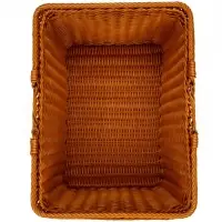 Корзина пластик 40 х 31 х 17 см, ручка17 см коричневый