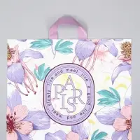 Пакет с петлевой ручкой "Цветочный" 45 х 40 х 8 см, 60 мкм