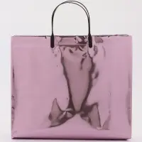 Пакет подарочный ПВХ, голография, розовый, пластиковая ручка, 32×28×11 см Пакет подарочный ПВХ, голография, розовый, пластиковая ручка, 32×28×11 см