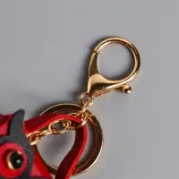 Брелок кожзам с карабином, с кистью "Сумочка. Сова" бордо 5,2х2,5х6 см Брелок кожзам с карабином, с кистью "Сумочка. Сова" бордо 5,2х2,5х6 см