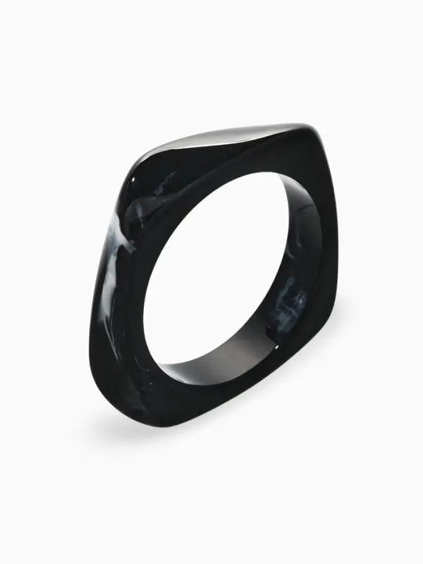 Браслет манжета &laquo;Тренд&raquo;, d=9 см, широкий, акрил, чёрный