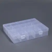 Органайзер для хранения мелочей, передвижные ячейки, 20 ячеек, 20.8&times;17.5&times;4 см, прозрачный