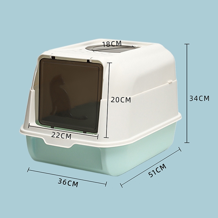 Туалет закрытый с откидным верхом 36 х 51 х 34 см, голубой