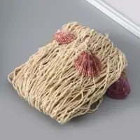 Декоративная сетка настенная с ракушками &laquo;Белая&raquo;, 100&times;200 см,