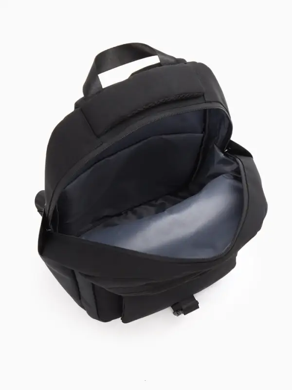 Рюкзак школьный, 2 отделения, 4 кармана, водонепроницаемое дно, 27&times;13&times;38.5 см, чёрный