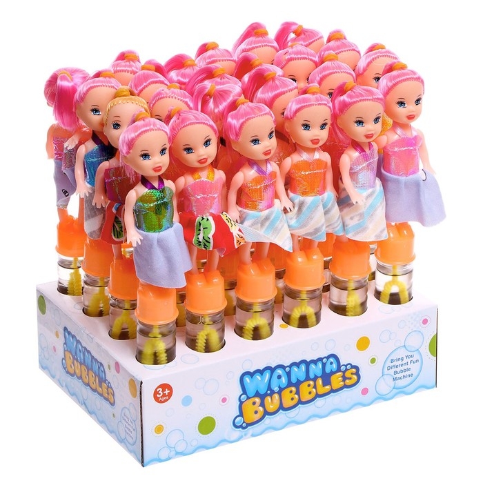 Мыльные пузыри «Кукла», светлая, 2,5 × 2,5 × 19,5 см Мыльные пузыри «Кукла», светлая, 2,5 × 2,5 × 19,5 см