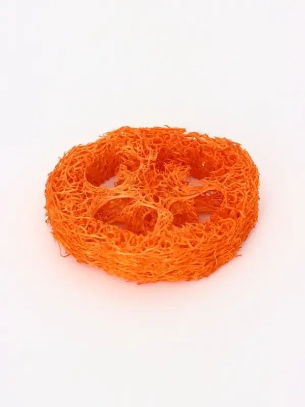 Игрушка-погрызушка из люффы 4-5 см, оранжевая Игрушка-погрызушка из люффы 4-5 см, оранжевая