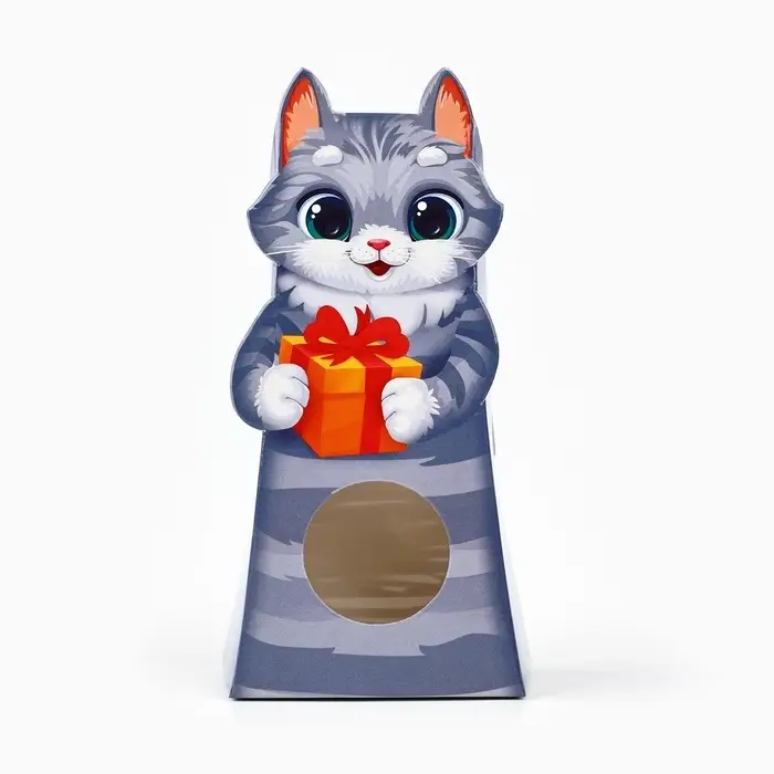 Коробка складная с окном «Котёнок», 6 х 12 х 3.5 см Коробка складная с окном «Котёнок», 6 х 12 х 3.5 см
