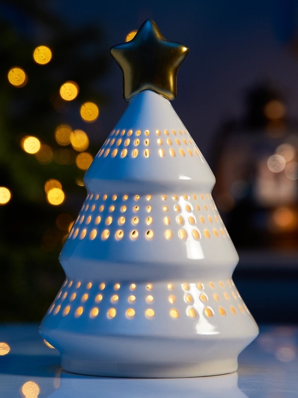 Светодиодная фигура Светодиодная фигура "Елка с золотой звездой" 17.5х11х11, 1 LED, LR44x3(в компл.), Т/БЕЛЫЙ