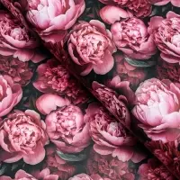 Бумага упаковочная, глянцевая &laquo;Пионы&raquo; 60&times;90 см