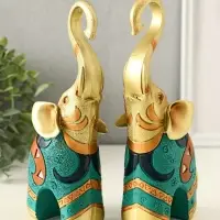 Набор фигурок полистоун &laquo;Африканский слон&raquo;, 2 шт., 6&times;17&times;21 см
