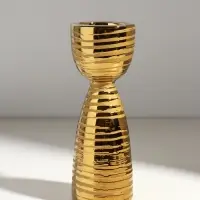Подсвечник на 1 свечу &laquo;Зебра&raquo;, d=4 см, золото, 6.5&times;6.5&times;18 см