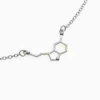 Кулон на цепочке &laquo;Молекула 02&raquo;, цвет серебро