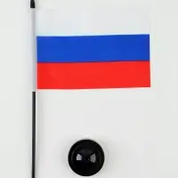 Флаг России, 14&times;21 см, флагшток 33.5&times;6.4 см, полиэстер