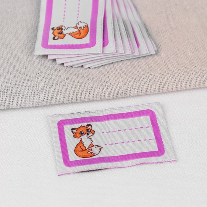 Нашивка «Лисичка», 5,5 × 3,2 см, 10 шт, цвет сиреневый Нашивка «Лисичка», 5,5 × 3,2 см, 10 шт, цвет сиреневый