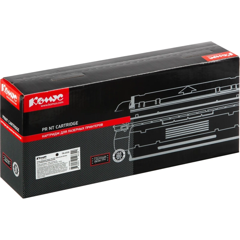 Тонер-картридж Комус TN-2335 чер. для Brother HL-L2300DR/2740DWR/2540DNR
