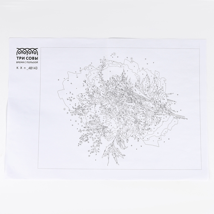 Картина по номерам «Цветы», 30 × 40 см, на черном холсте Картина по номерам «Цветы», 30 × 40 см, на черном холсте