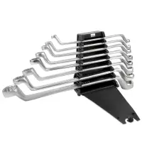 Набор ключей гаечных накидных изогнутых на держателе (6-22 мм) (8 предметов) AVS K2N8P