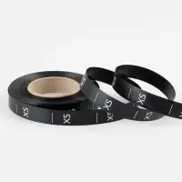 Размерник сатиновый, XS, 1000 шт., 12 мм, 30 м, чёрный