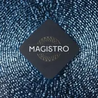 Тарелка стеклянная Magistro &laquo;Карамель. Синее серебро&raquo;, d=27 см, цвет синий